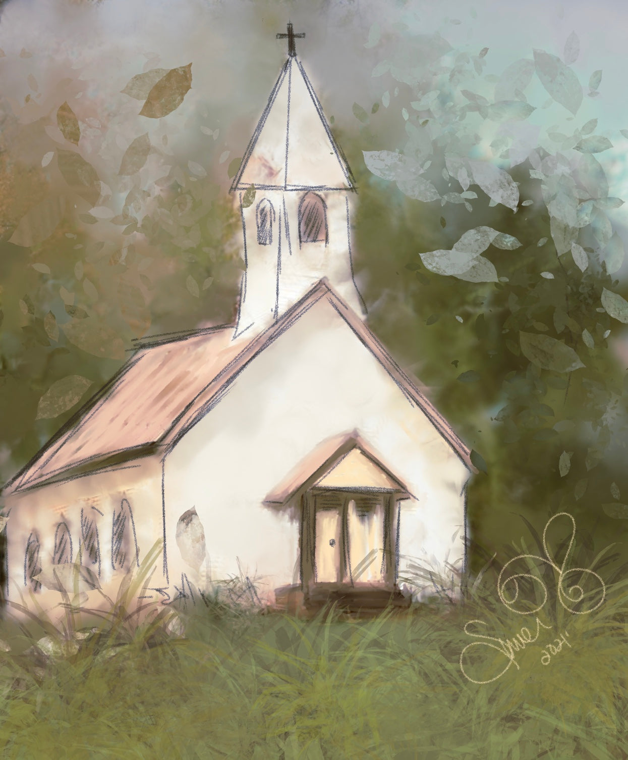 Little White Church/ Art