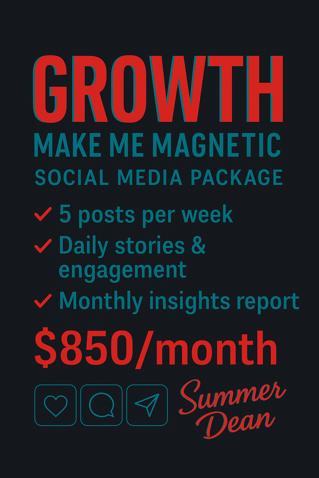 Growth – “Make Me Magnetic” (Social Media Package)